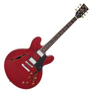 Vintage VSA500 Semi Hollow Reissue Cherry Burst