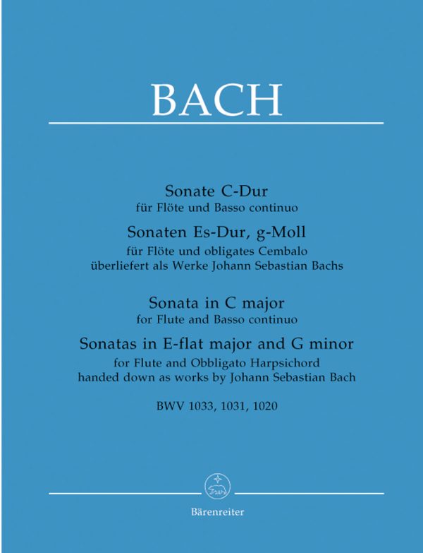 Bärenreiter Bach 3 Sonatas Flute