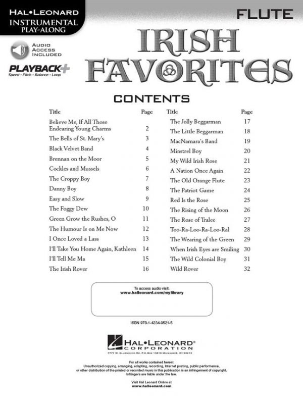 IRISH FAVORITES - FLUTE