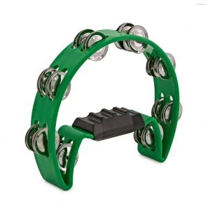 Trax Green Tambourine