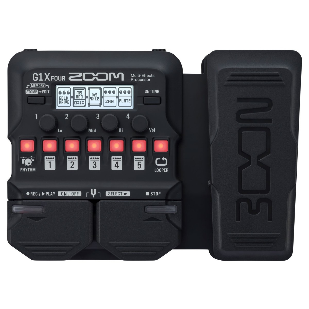 Multi effects pedal with sales drum machine
