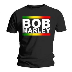 Bob Marley Unisex Tee Rasta Band Block Size Medium