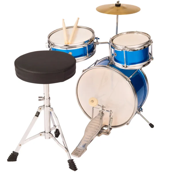 PP Drums PP101 Junior 3 Piece Drum Kit Metallic Blue