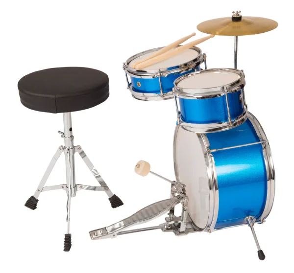 PP Drums PP101 Junior 3 Piece Drum Kit Metallic Blue