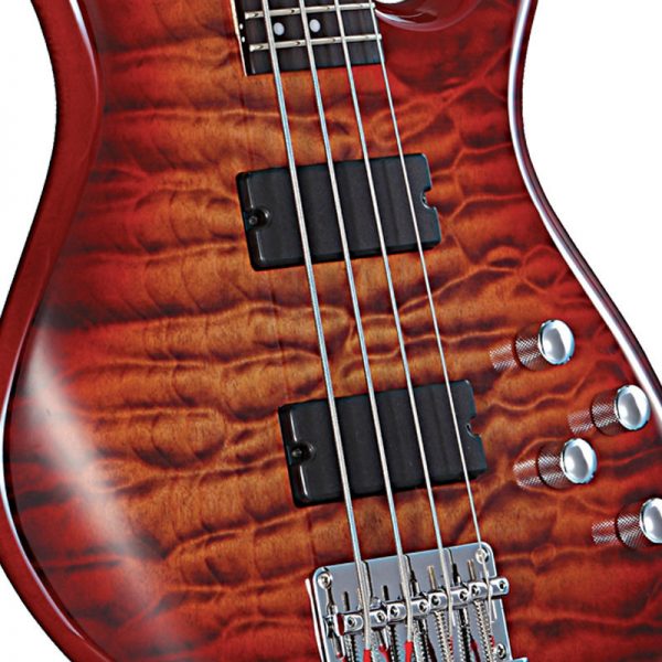 Cort Action Deluxe Plus Bass Guitar Cherry Red Sunburst