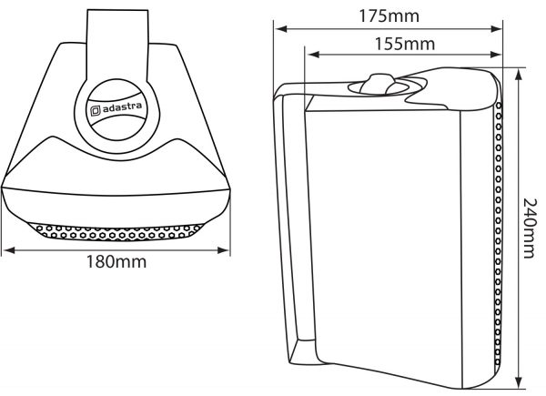 Adastra Active Stereo Speaker Set White 2