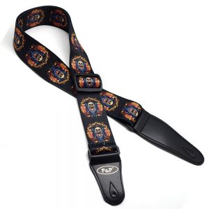 P&P Guitar Strap Flame Skull