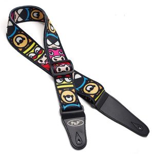 P&P Guitar Strap Cartoon Faces