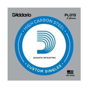 Daddario PL015 Single Plain Steel .015