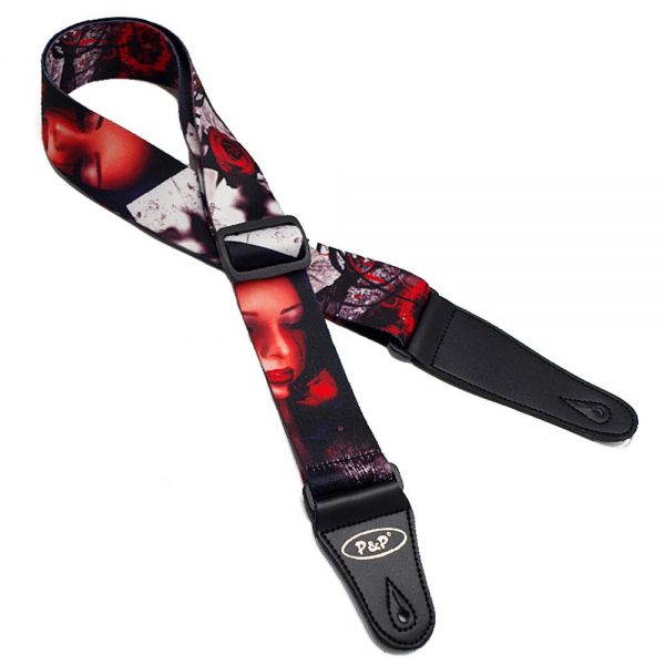 P&P Guitar Strap Blood Rose