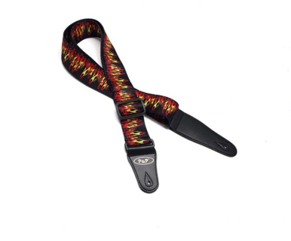 P&P Guitar Strap Flame