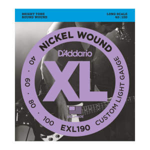 Daddario EXL190 Bass Guitar Strings Custom Light 40-100 Long Scale