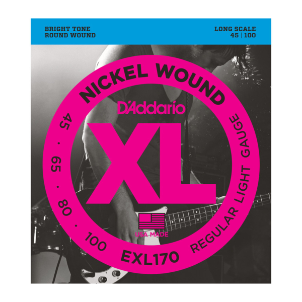 Daddario EXL170 Bass Guitar Strings Light 45-100 Long Scale