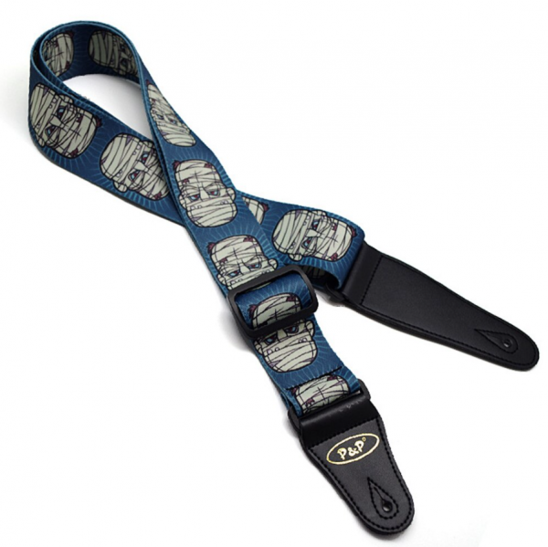 P&P Guitar Strap Blue Man