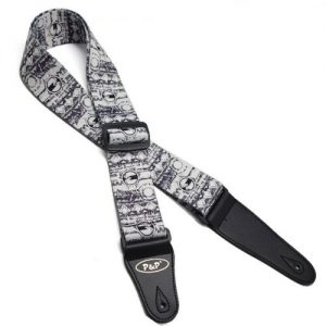 P&P Guitar Strap Small Retro Print