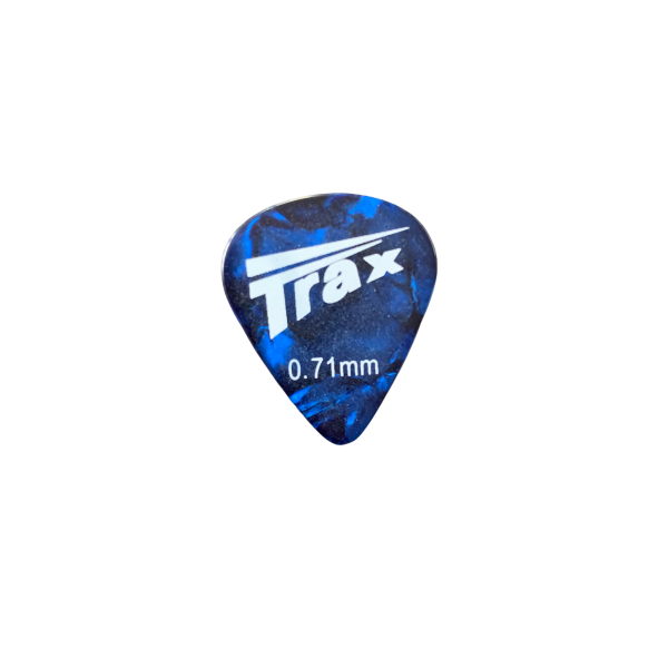 Trax Celluloid Plectrum Medium 71mm Blue