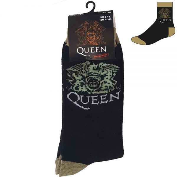 Queen Unisex Ankle Socks Crest UK Size 7-11