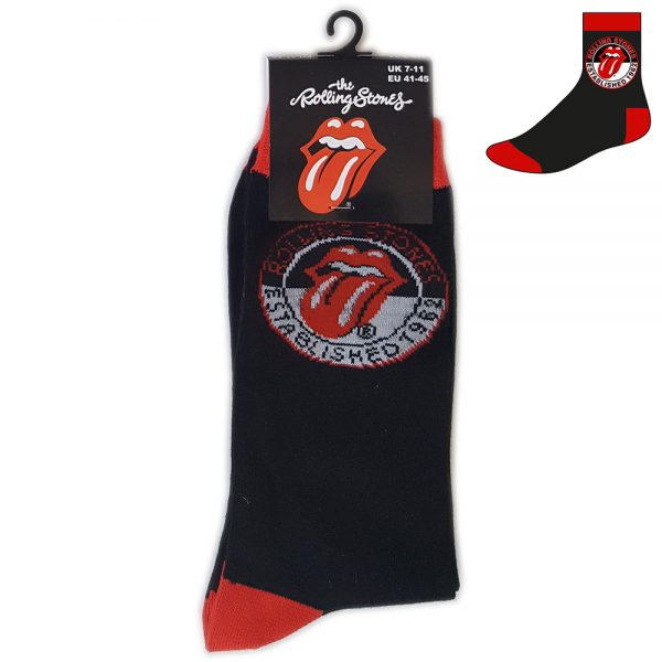 The Rolling Stones Unisex Socks Established UK Size 7-11