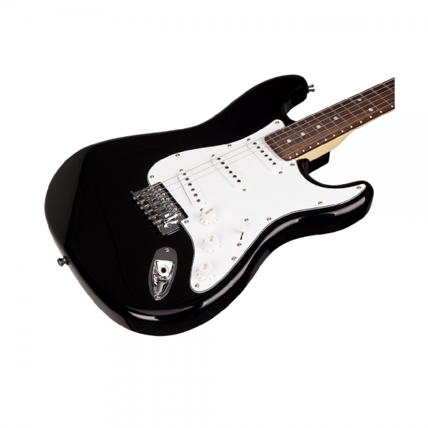 SX SE1 Strat Style Guitar Black