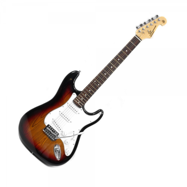 SX SE1 Strat Style Guitar 3 Tone Sunburst