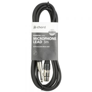 Chord Microphone Lead XLR Female to 6.3mm Jack 3 Metre