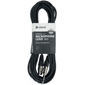 Chord Microphone Lead XLR Female to 6.3mm Jack 6 Metre