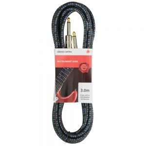 Chord Braided Guitar Cable 3 Metre Black/Blue