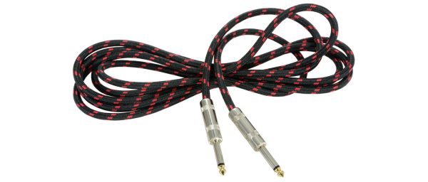 Chord Braided Guitar Cable 3 Metre Black/Red