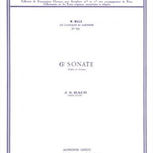 Johann Sebastian Bach Sonata No.6 For Alto Sax & Piano