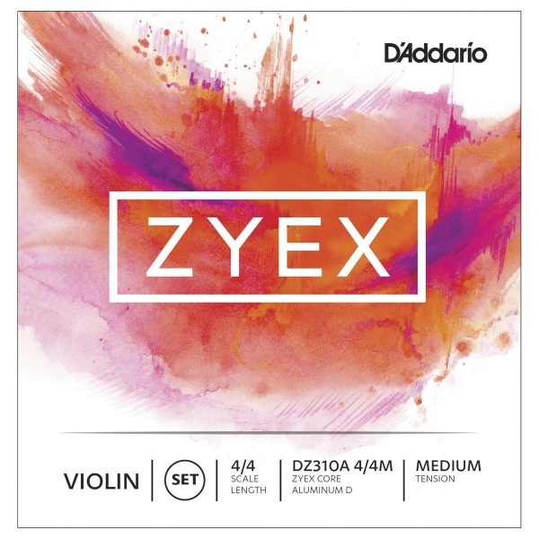 Daddario Zyex DZ310A Violin Set Aluminium Wound D Medium Tension