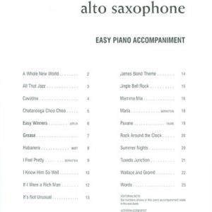 Peter Lawrance Easy Winners Piano Accompaniment for Alto Sax