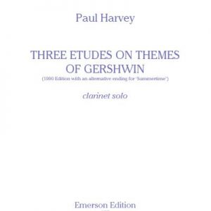 Paul Harvey 3 Etudes On Themes Of Gershwin Clarinet
