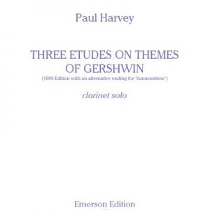 Paul Harvey 3 Etudes On Themes Of Gershwin Clarinet