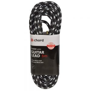 Chord Braided Guitar Cable 6 Metre Black/White