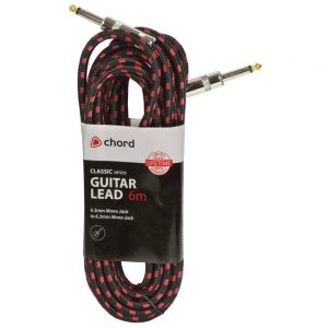 Chord Braided Guitar Cable 6 Metre Black/Red