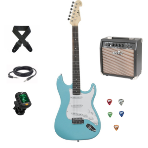 Chord CAL63 Electric Guitar Pack Surf Blue