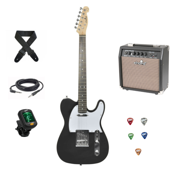 Chord CAL62 Electric Guitar Pack Black