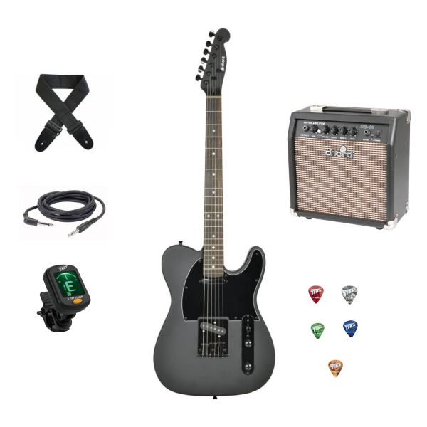 Chord CAL62 Electric Guitar Pack Matte Black