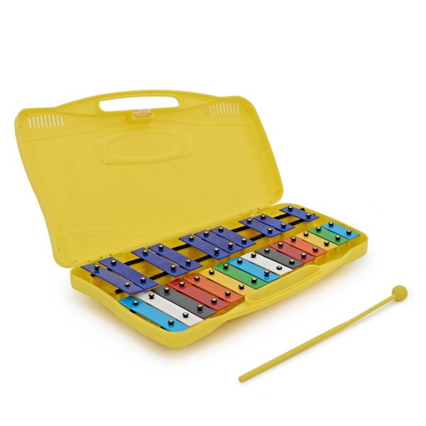 Trax 25 Note Glockenspiel Yellow Case