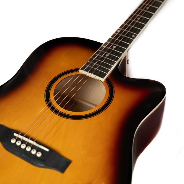 Trax MA41Q Dreadnought Acoustic Guitar Sunburst