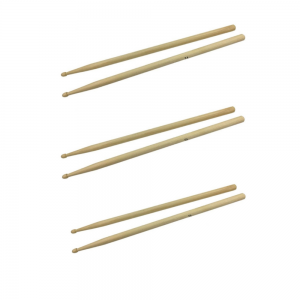 Trax 7A Maple Drumsticks Wood Tip 3 Pack