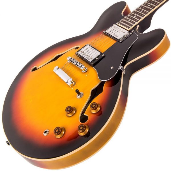 Vintage VSA500 Semi Hollow Reissue Sunburst