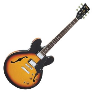 Vintage VSA500 Semi Hollow Reissue Sunburst