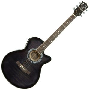 Chord CMJ4CE Electro Acoustic Guitar Black