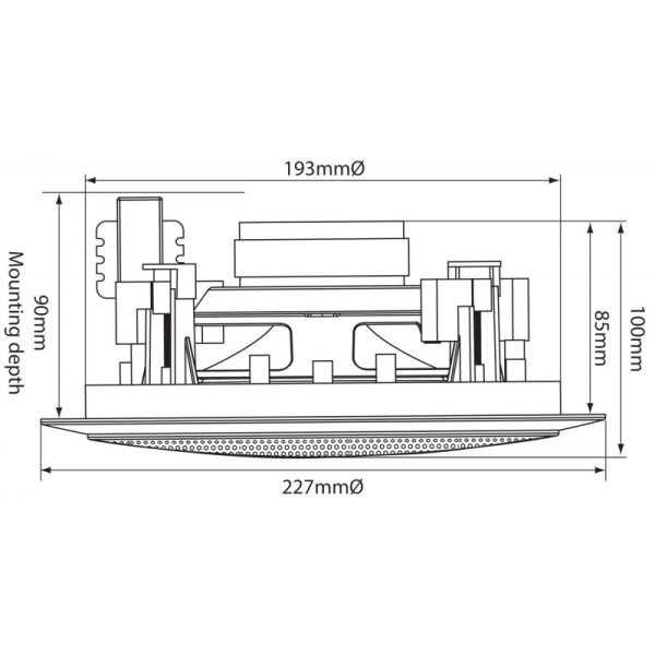 Adastra CC6V 6'' 2 Way Ceiling Speaker 100V