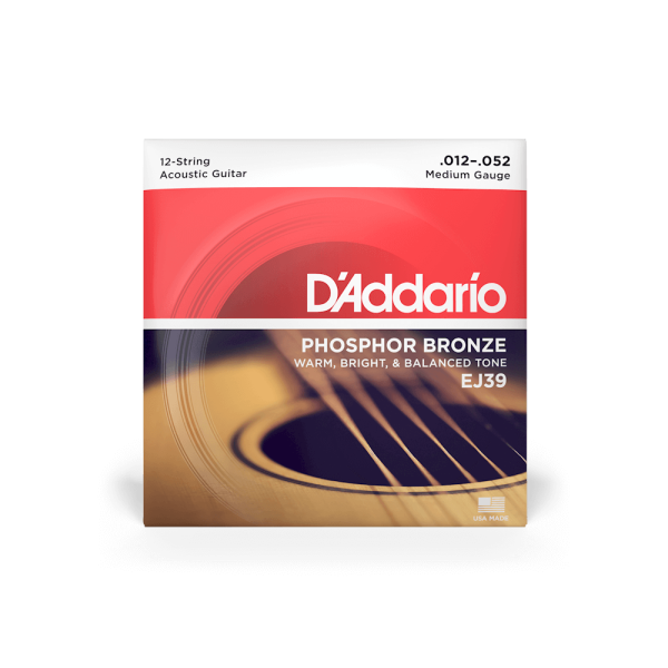 Daddario EJ39 12 String Phosphor Bronze Medium, 12-52