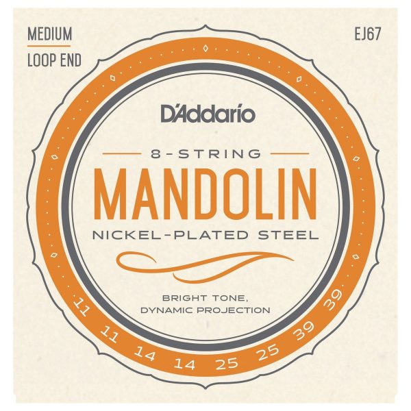 Daddario EJ67 Nickel Mandolin Strings Medium 11-39