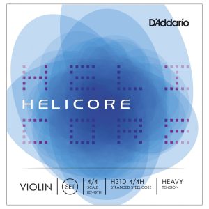 Daddario Helicore H310 Violin String Set 4/4 Size, Heavy Tension