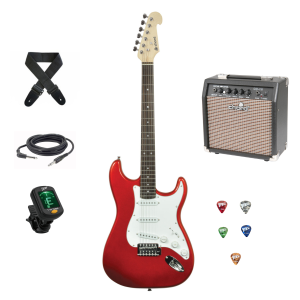 Chord CAL63 Electric Guitar Pack Metallic Red