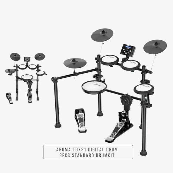 Aroma TDX21 8 Piece Electronic Drum Kit with Mesh Heads